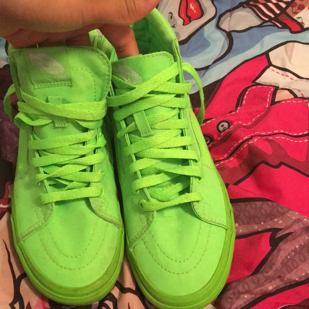 Lime Green High Top Vans